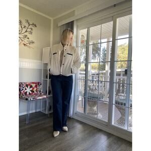 Thread and Supply sherpa faux fur button snap jacket size M